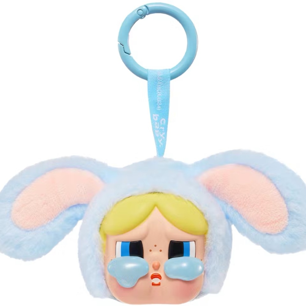 Pop Mart CRYBABY x Powerpuff Girls Series Bunny Bubbles Vinyl Face Plush